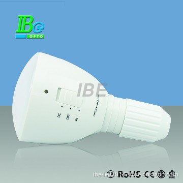 Rechargeable LED bulb for  flashlighting and emergency lighting